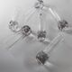 Set of 6 Transparent Murano Glass Cocktail Glasses with Bubble – Vintage Italian Crystal, 1970s