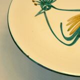 Plat à décor d'oiseau par Robert Picault 1950