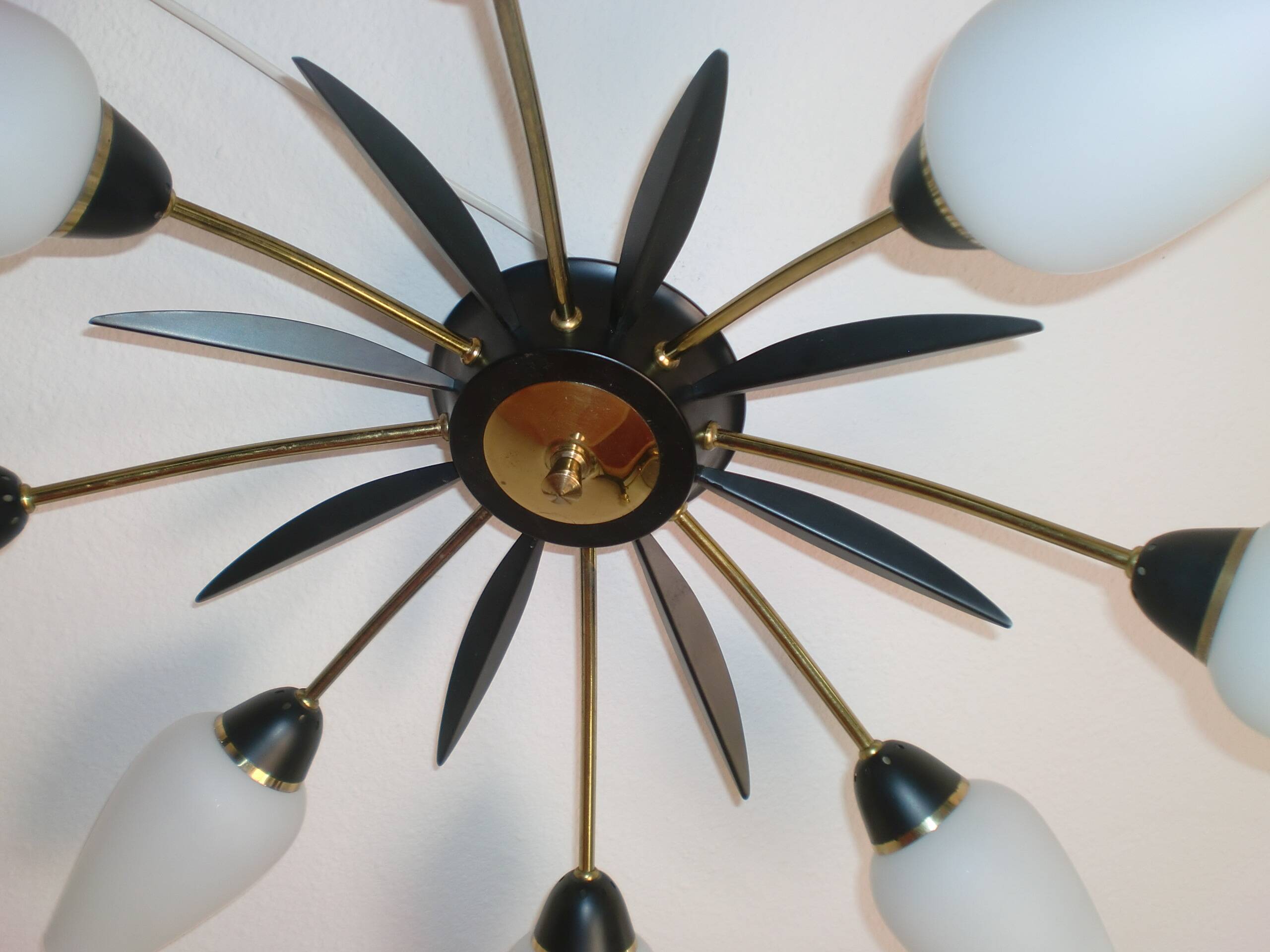 1950s Sputnik, Space-Age Style Stilnovo Spider Ceiling Lamp