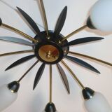 1950s Sputnik, Space-Age Style Stilnovo Spider Ceiling Lamp