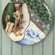 Large earthenware dish - bullfighting