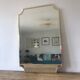 Brass bevelled mirror, Italy, 60s