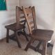 Pair of brutalist bistro chairs from the 70s Poland