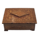 Ancien coffret à bijoux capitonné en marqueterie