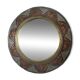 Miroir rond Fleur Laiton ancien
