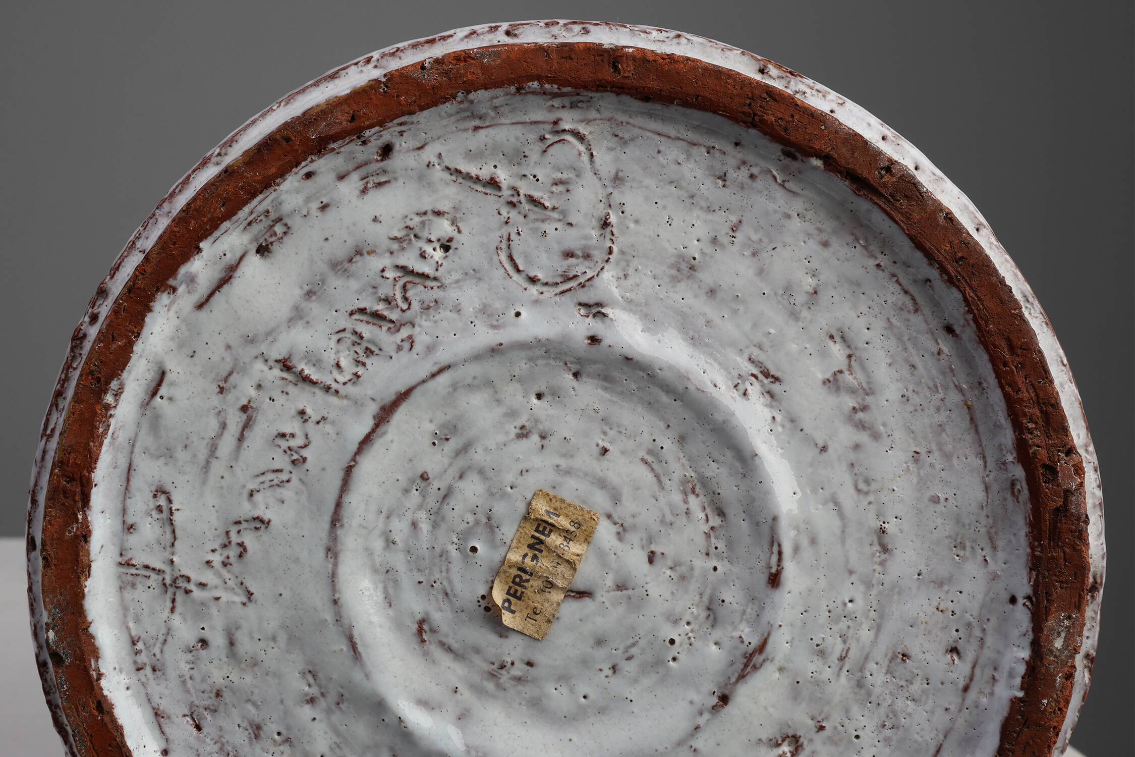 Signed Perignem Ceramic Vase, Belgium, circa 1960