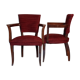 Pair of red Art Deco bridges chairs. Fully original. TBE