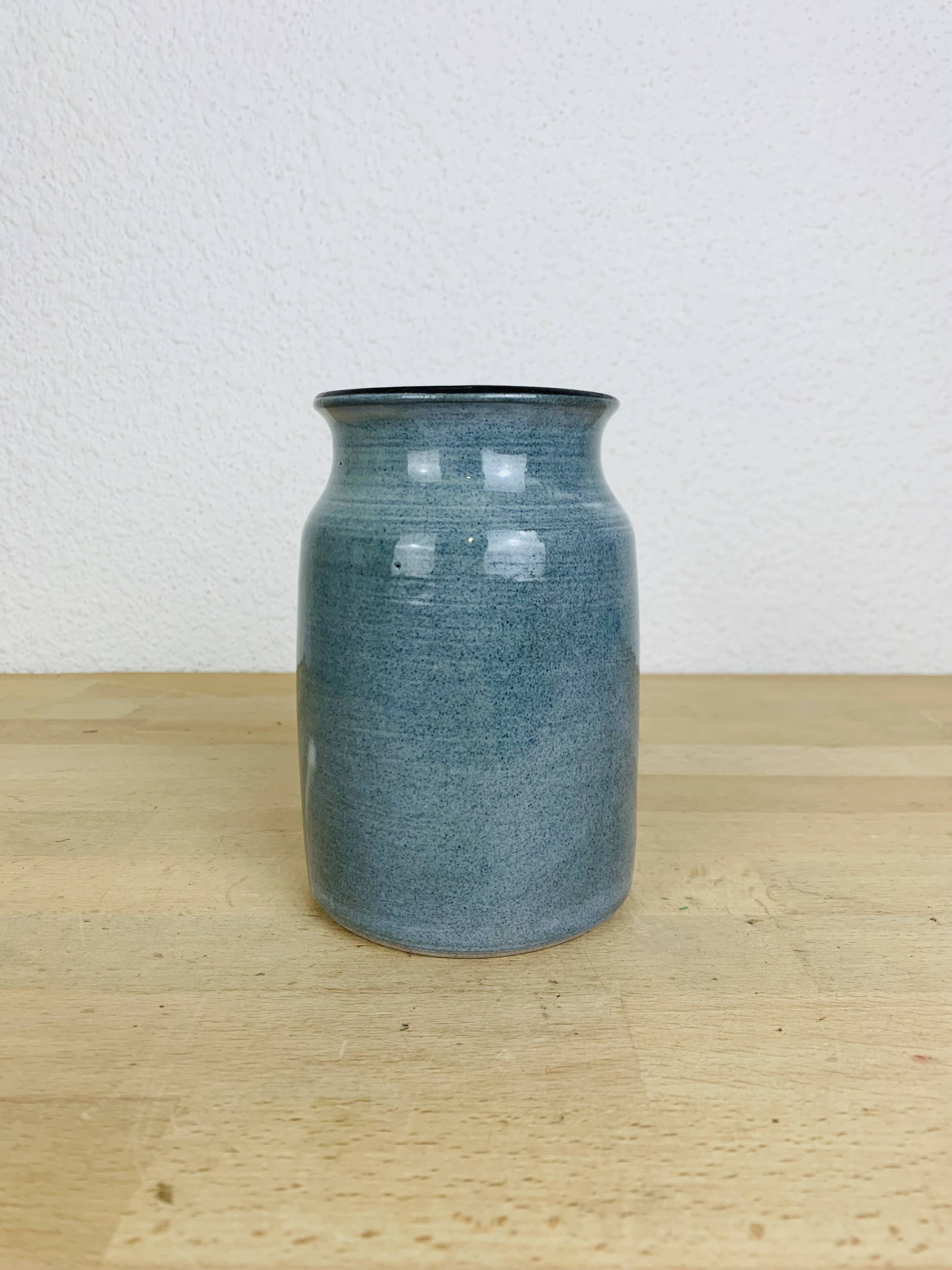 Vintage 60s ceramic vase, abstract patterns