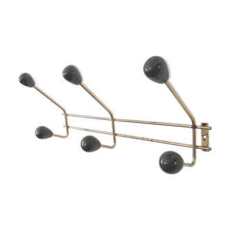 Porte manteau doré 6 patères boules