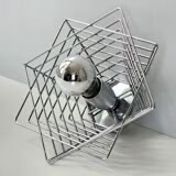 Vintage wall lamp 1970 space age chrome