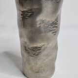 Hammered tin cup, signed