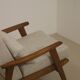 Scandinavian armchair 1960 rounded armrests