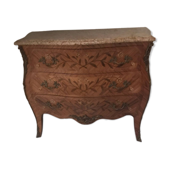 Commode style louis XV plateau en marbre