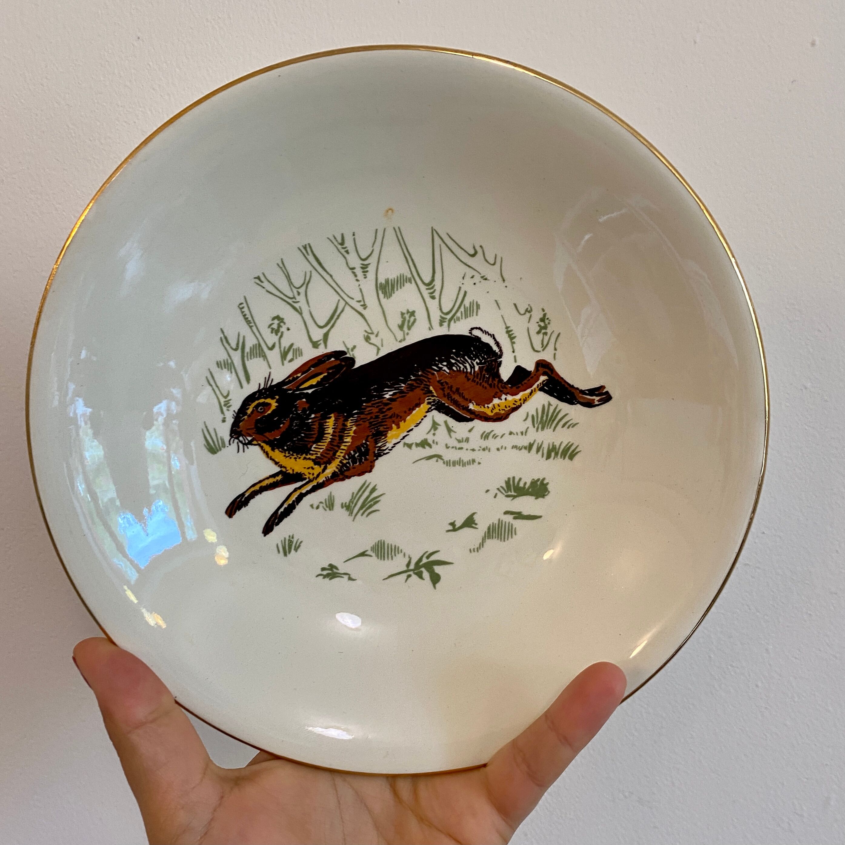 Set of 4 vintage hollow plates model Marly de Gien