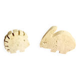 Fratelli Manelli 1970 travertine figurines