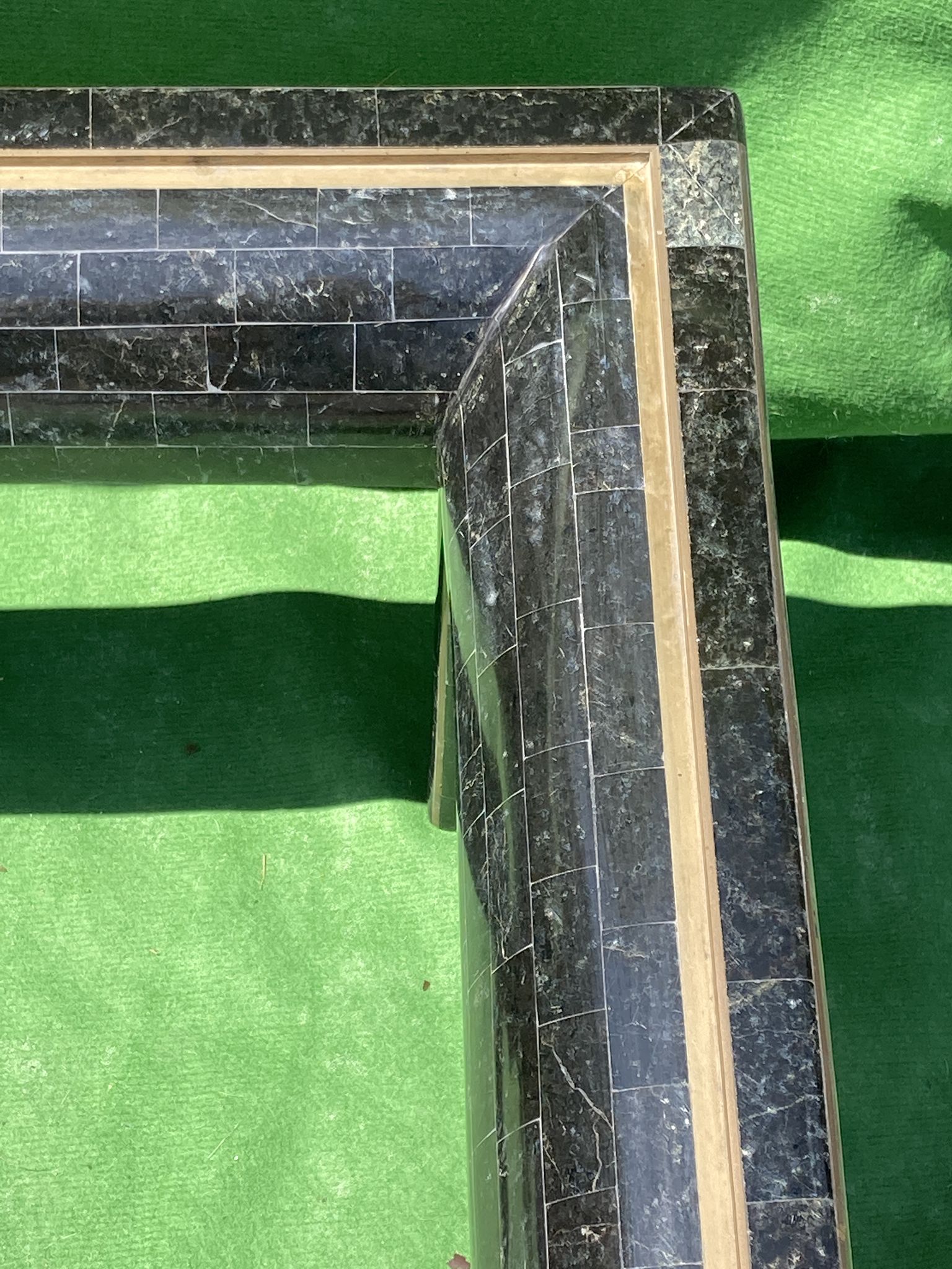 Tesselated black stone coffee table by Maitland Smith 1970s