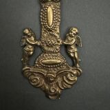 18th century gilded bronze crucifix decorated with cherubs