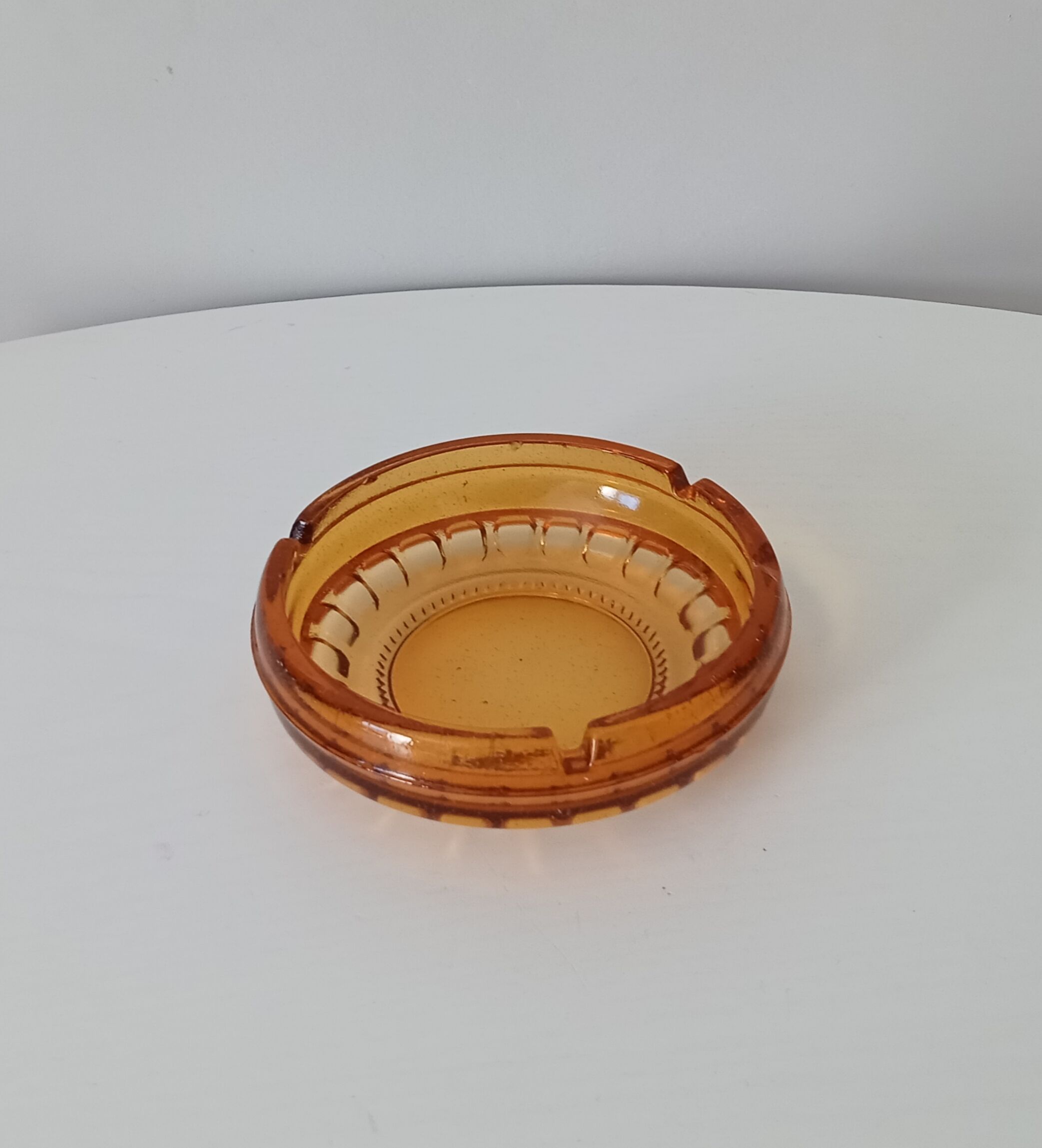 Vintage amber ashtray 60-70s