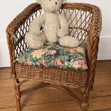 Children's armchair, woven wicker