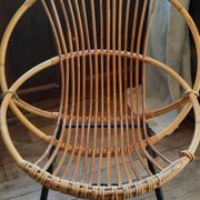Pair of rattan armchairs