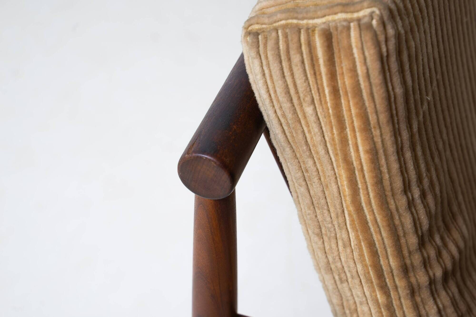 Danish lounge chair in teak and corduroy, 1960s