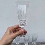 6 crystal champagne flutes