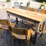 Patinated drapery table