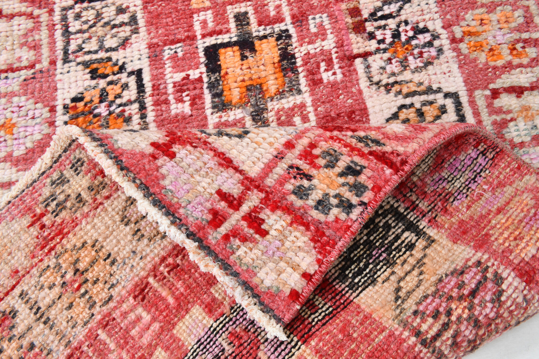 2x12 Vintage Long Runner Rug, 74x354Cm