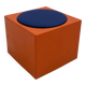 Orange and blue stool Il Kubile by MIM Roma, 1970