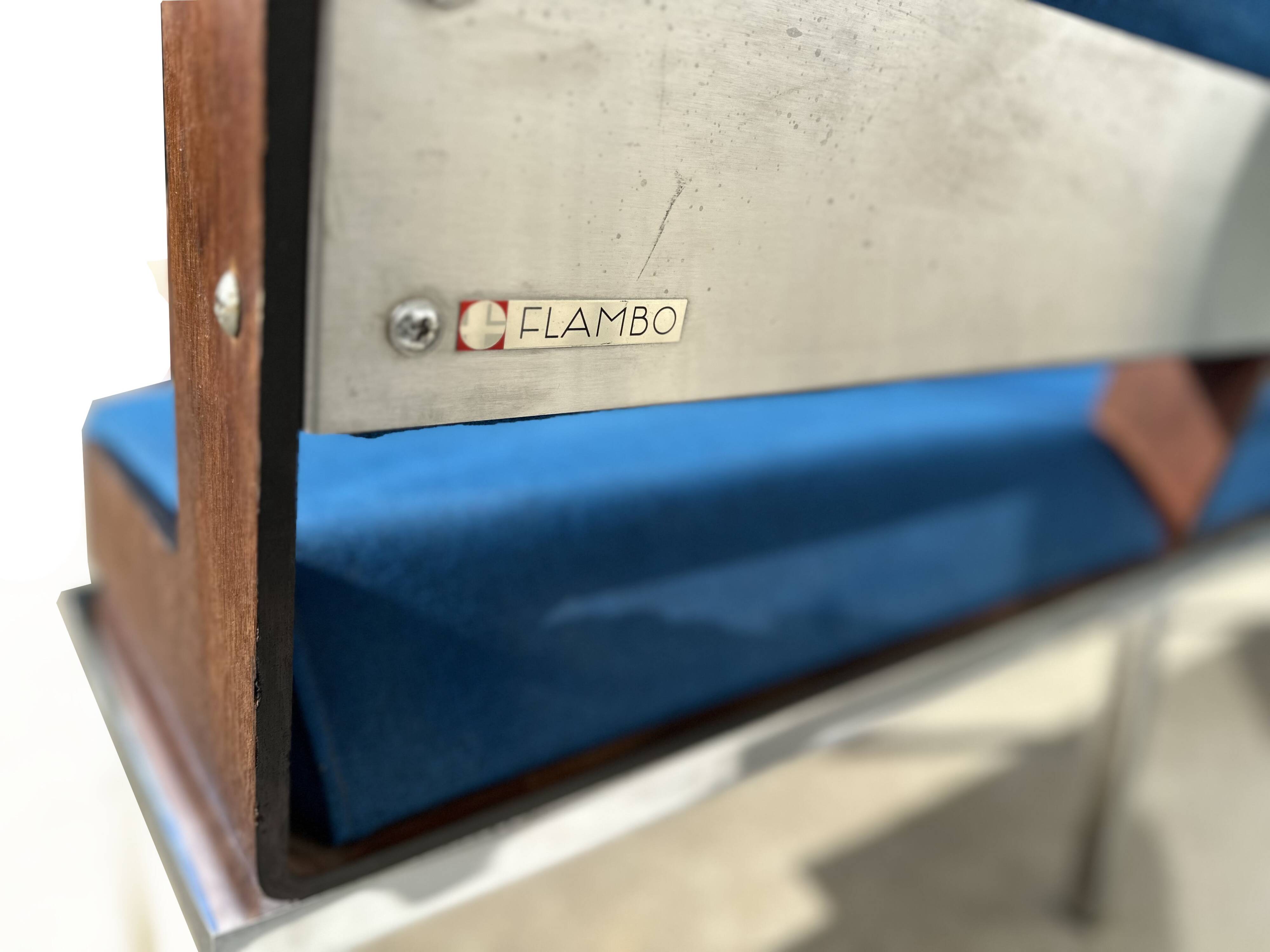 Banc vintage bleu des années 1960 par Roger Tallon