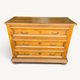 Antique oak chest of drawers with three drawers in Louis XIII style.