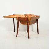 Scandinavian Sewing Table in Teak and Oak