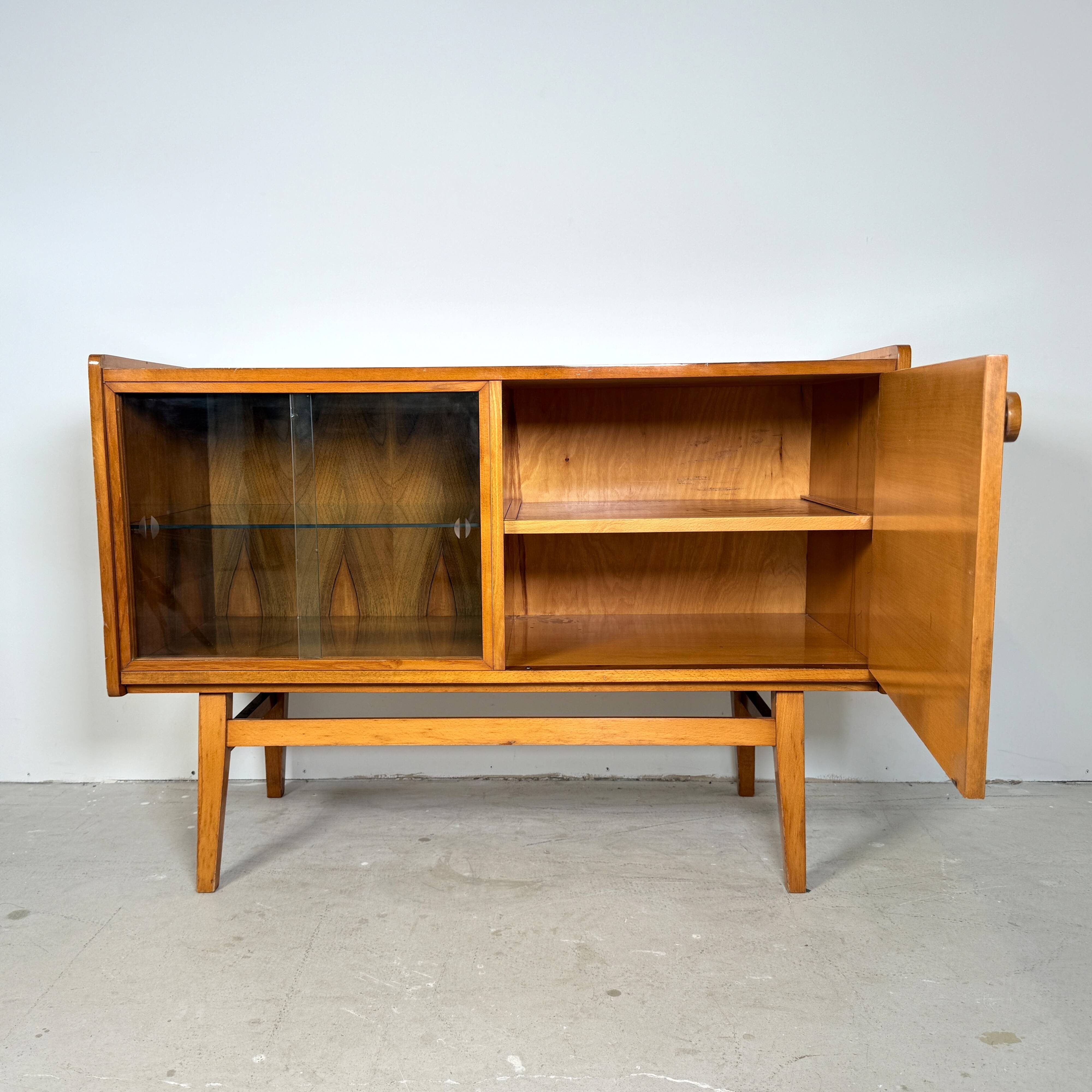 Vintage sideboard/television stand, high-gloss walnut, Bilea