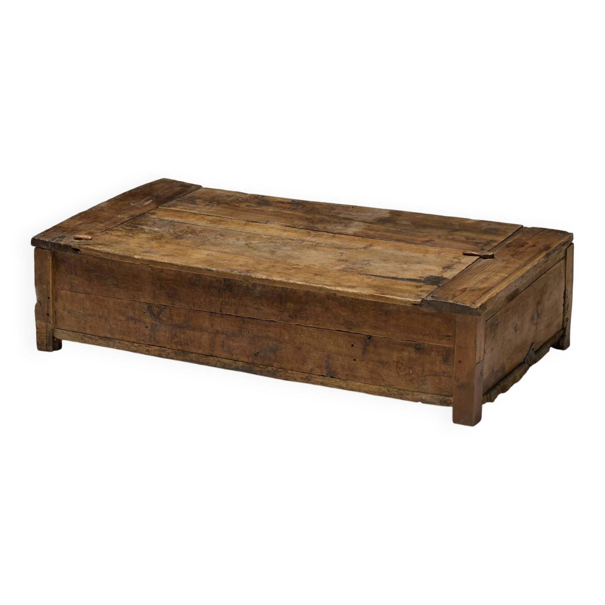 Table basse en chêne rustique vernaculaire, France, 20e siècle