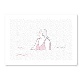 Illustration A4 naiade no. 5/8 brittany bather sea