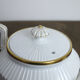 Mehun porcelain white teapot and porcelain gold
