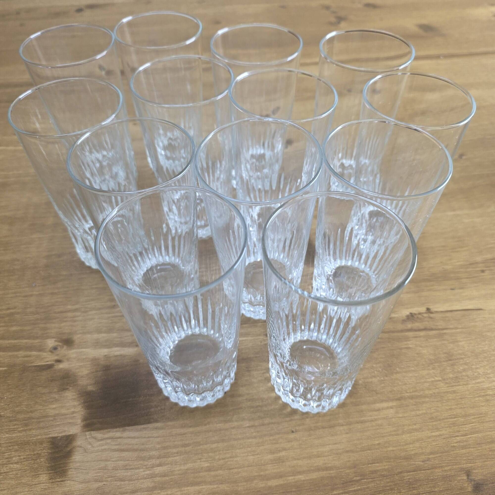10 large vintage striped glasses