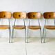 Vintage School Chairs, set of 4