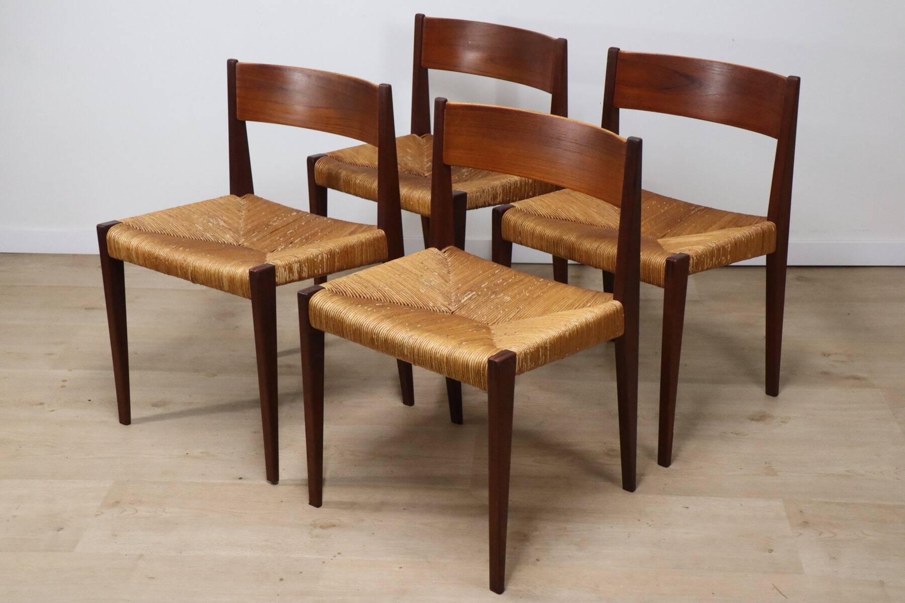 Set of 4 Scandinavian chairs, "Pia" model, by Poul Cadovius, 1960