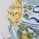 Large glazed ceramic lemon urn