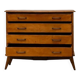 Vintage Scandinavian chest of drawers in solid oak, 1960s.
