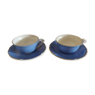 Two blue cups ceranord model Trianon
