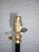 Vintage ringed black and gold brass floor lamp base