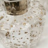 5-branch chandelier in gold and blown glass with gold sequins, 1960