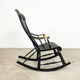 Swedish antique black painted rocking chair