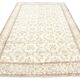 Tapis turc vintage à motifs floraux beige et brun