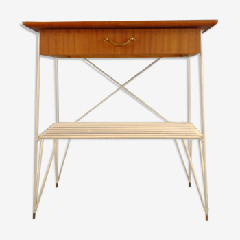 Table de couloir à cordes avec un tiroir. Années 1960. Suède.