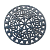 Blue cast iron underside