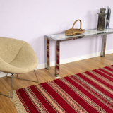 Seventies console structure chrome white marble top