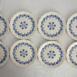 8 vintage dessert plates Dany model, Digoin Sarreguemines